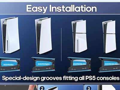 Tokluck PS5 Stand Vertical for PS5 Slim PlayStation